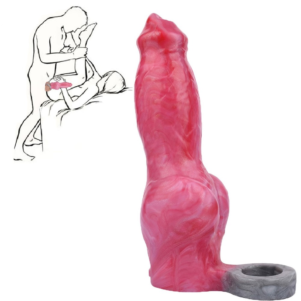 Enlarge Sheath Silicone Realistic Penis Sleeve Male Delay Condom Knot Design Men