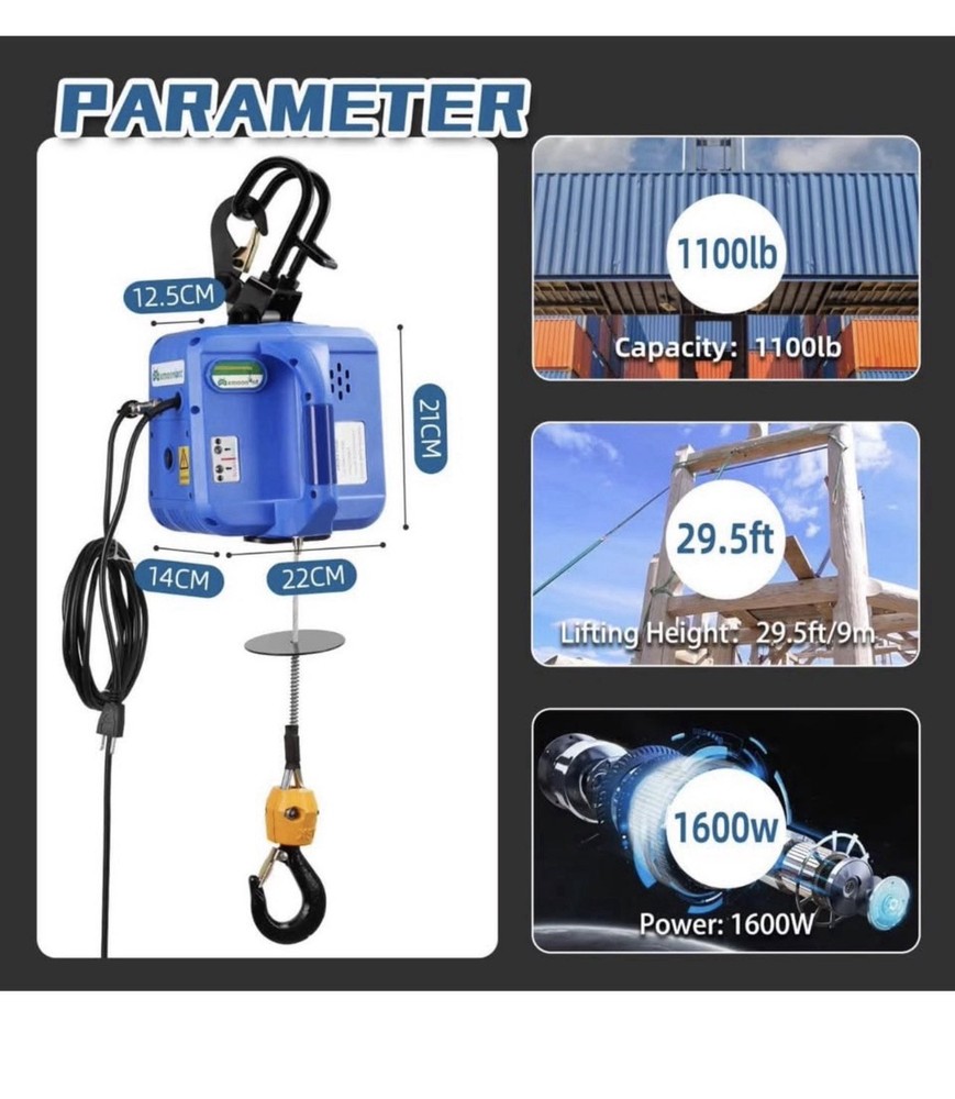 New Mxmoonant Power Electric Hoist PRO