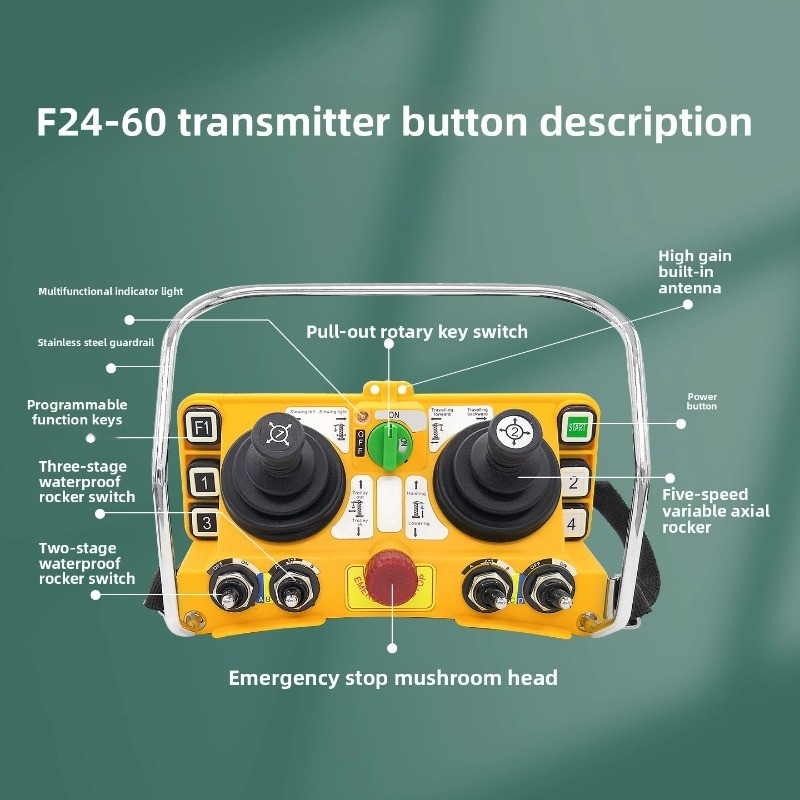 Yuding F24-60 remote control, one transmitter and one receiver, 36V V-segment