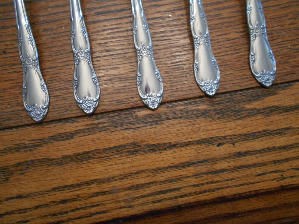 6 Rogers Stainless FENWAY Pattern Teaspoons Oneida Ltd Flatware 2271