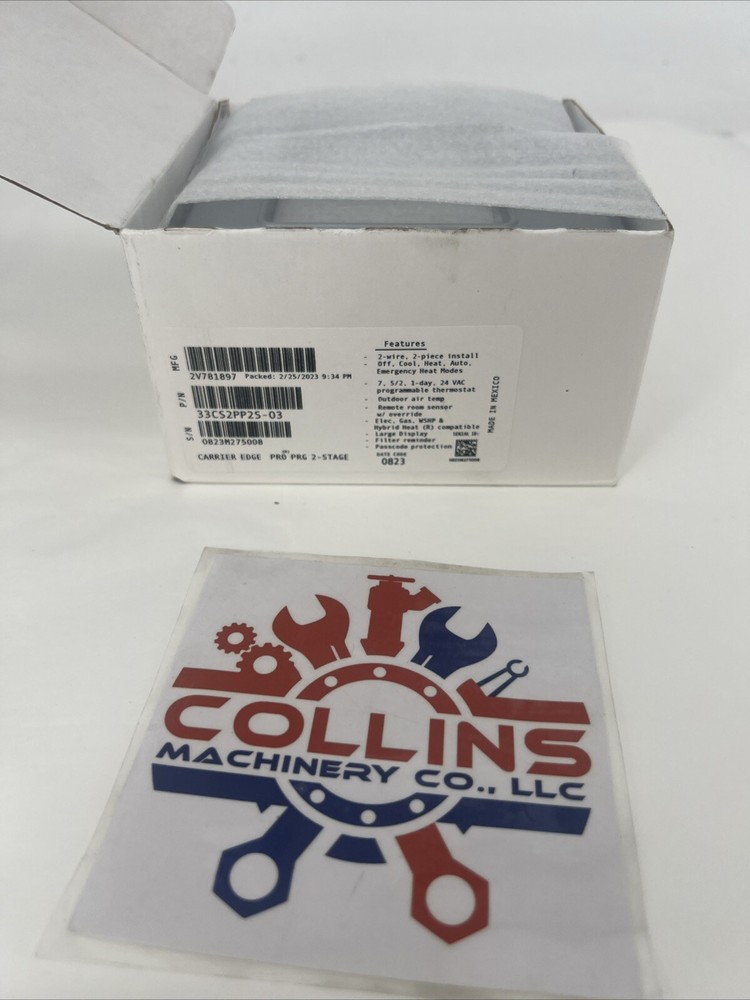 CARRIER EDGE 33CS2PP2S-03 PRO PROGRAMMABLE 2 STAGE 7-DAY THERMOSTAT