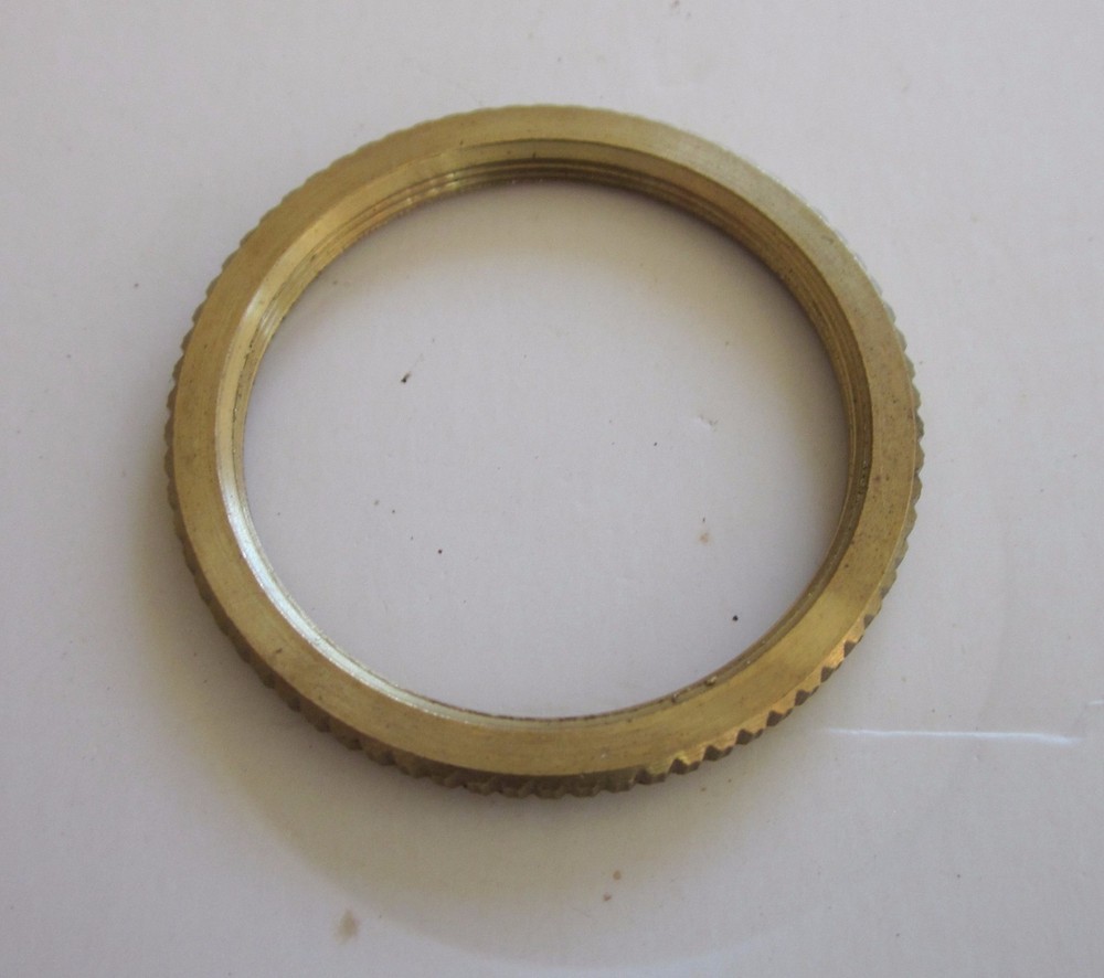 Mortise Cylinder Brass Lock Nut Ring (Made in the USA)