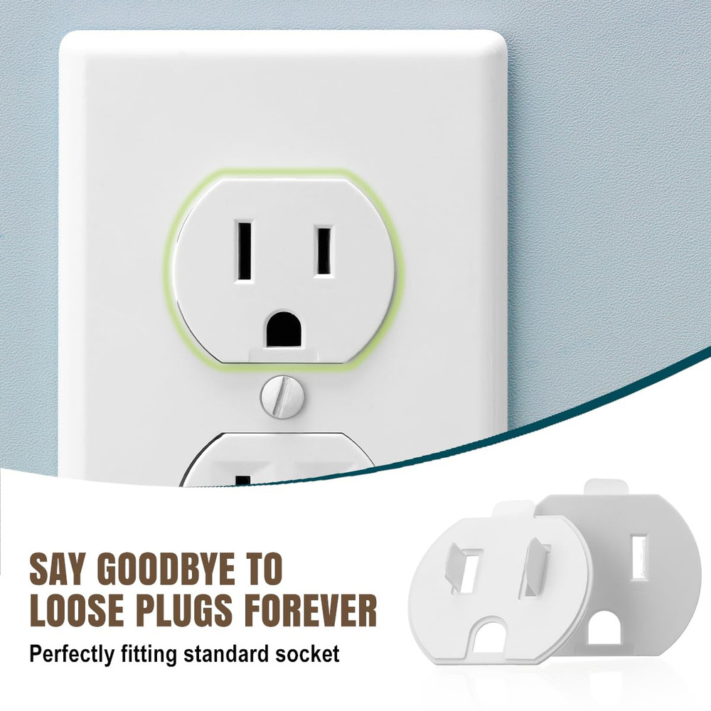 Lenink Loose Outlet Plug Fix, 12 Pack Plastic Snug Socket Secured, Outlet Tighte