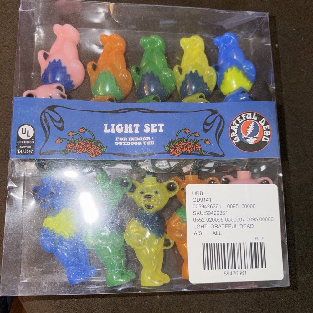 Grateful Dead Dancing Bears Light Set Kurt S. Adler Rock & Pop Music Brand New