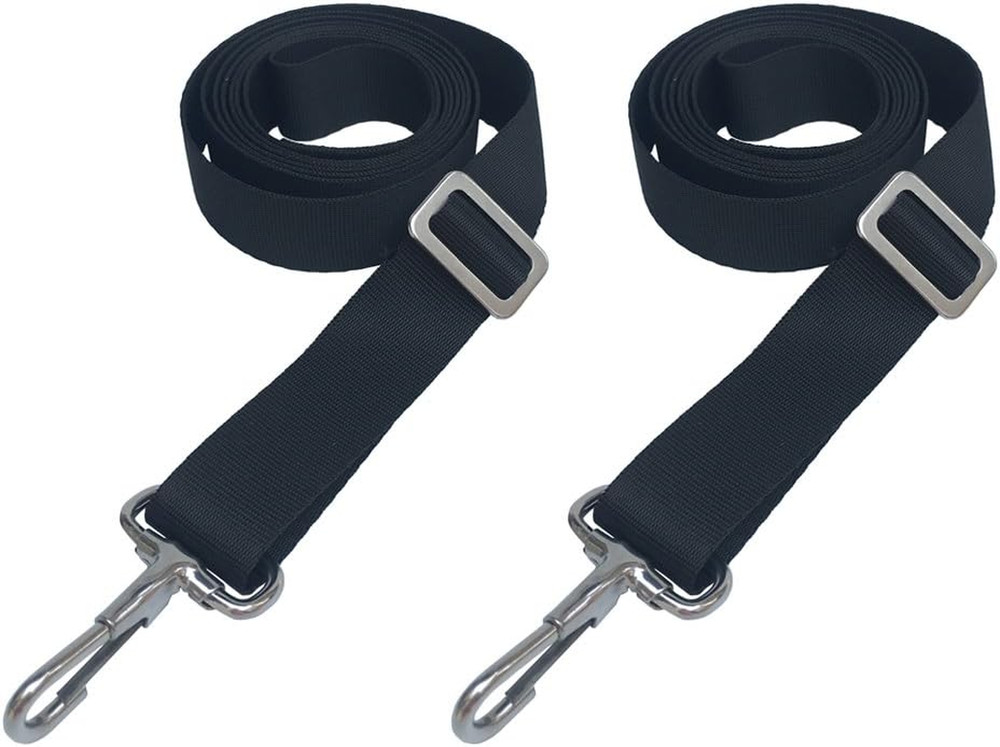 2 PCS Adjustable Bimini Boat Top Straps with Loops and Single Snap Hook - 28"~60