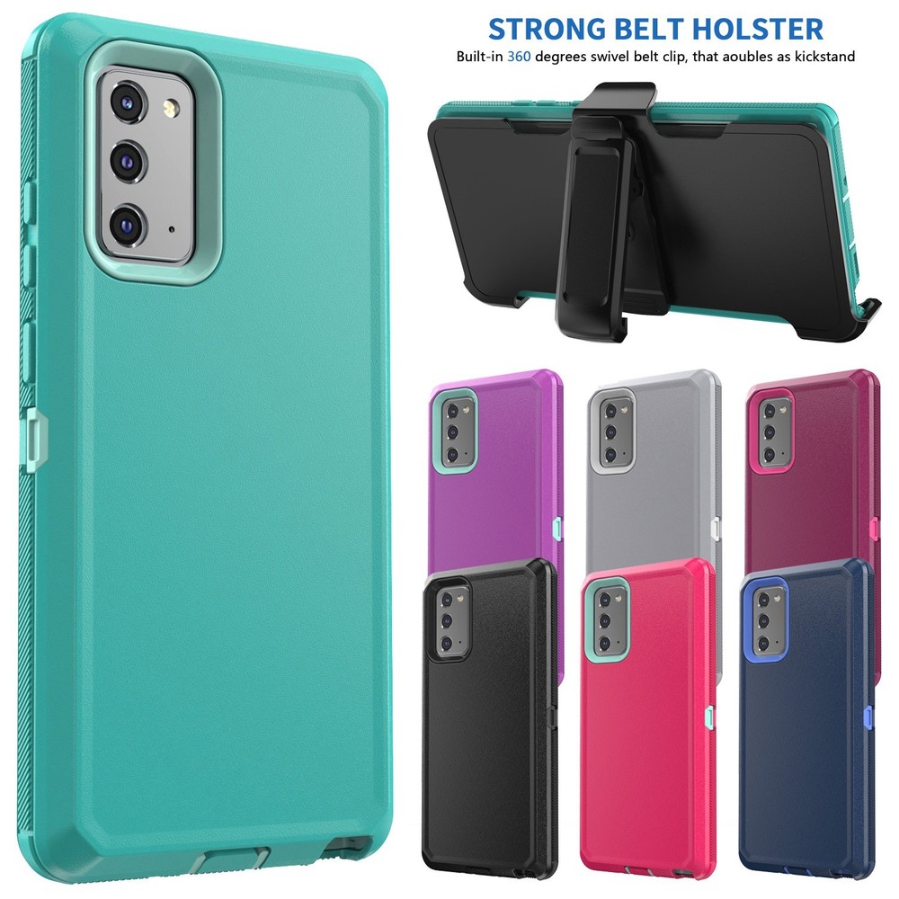 For Samsung Galaxy Note 20 5G Case Heavy Duty Triple Layer Phone Cover/Belt Clip