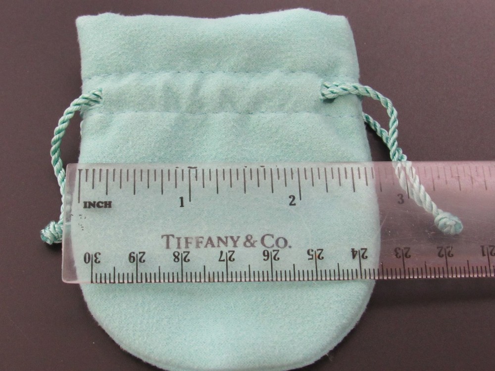 TIFANNY CO EMPTY 3.75"X 3" X 1.5" GIFT BOX / POUCH 2PC SET