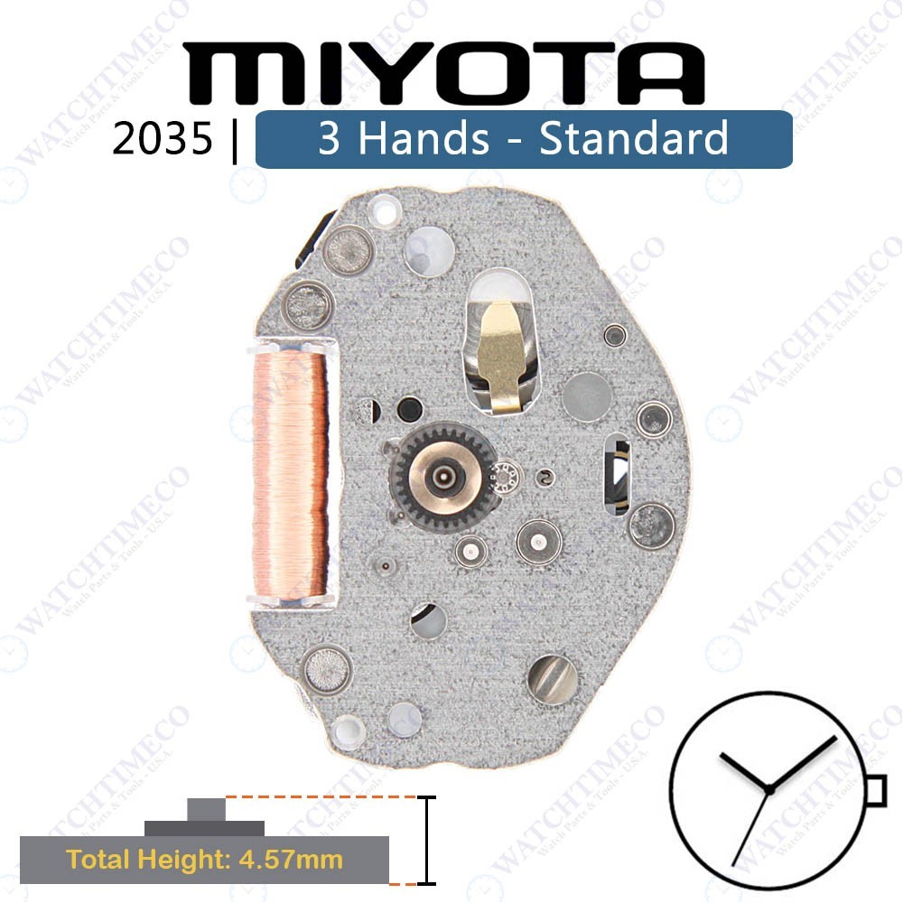 Genuine Miyota 2035 Watch Movement Japan (Multiple Variations)