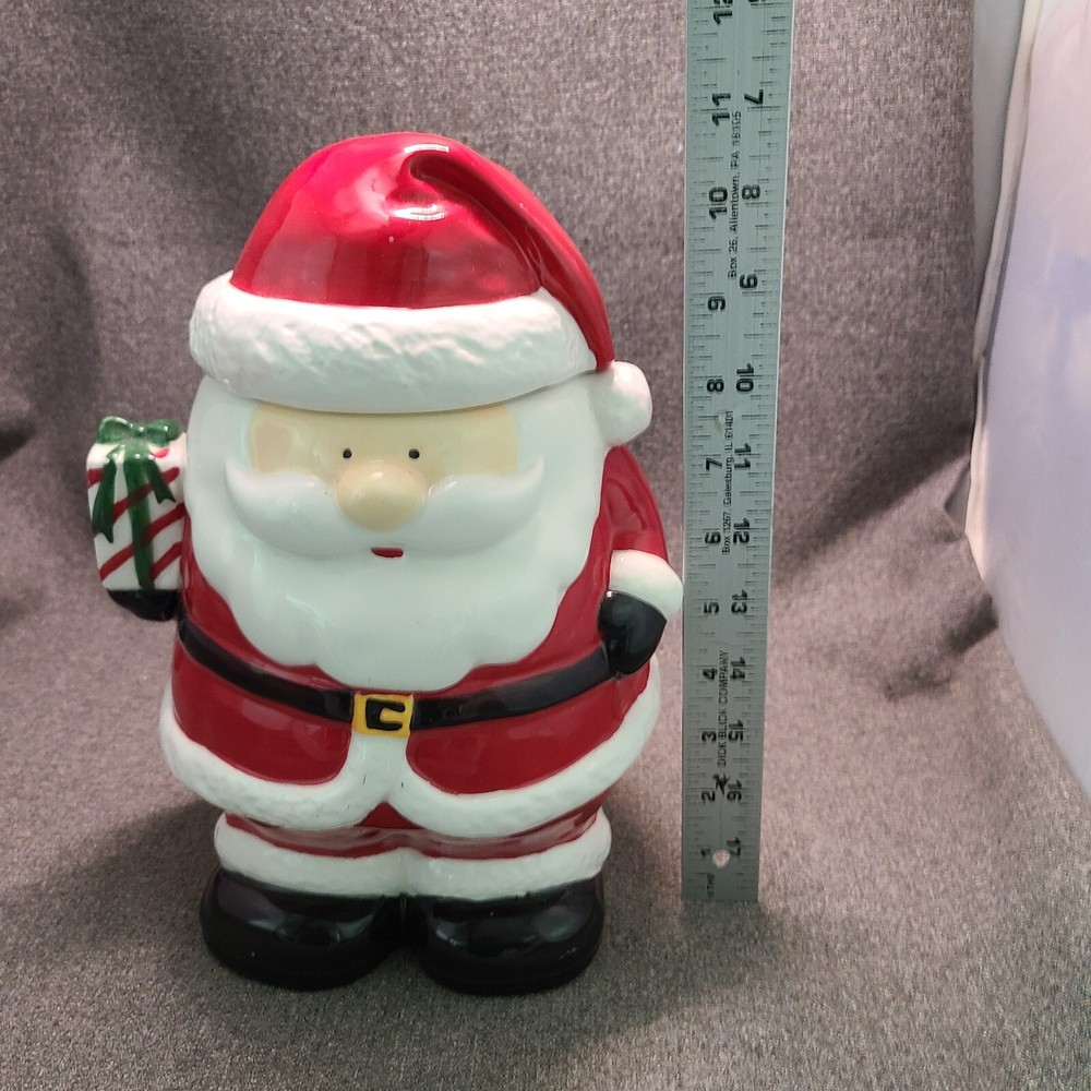 ARLINGTON DESIGNS SANTA CLAUS Present Christmas Cookie 11" JAR Canister