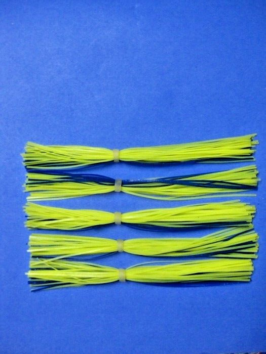 5 silicone Skirt CHART/BLUE  #5-9357 Lure Spinnerbait Buzz jig Bass Tackle