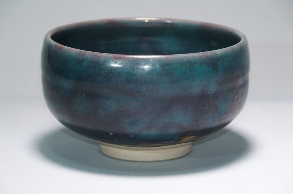 Tea Utensils Purple glaze kiln variant Matcha Kutani ware utensil with ceramic s