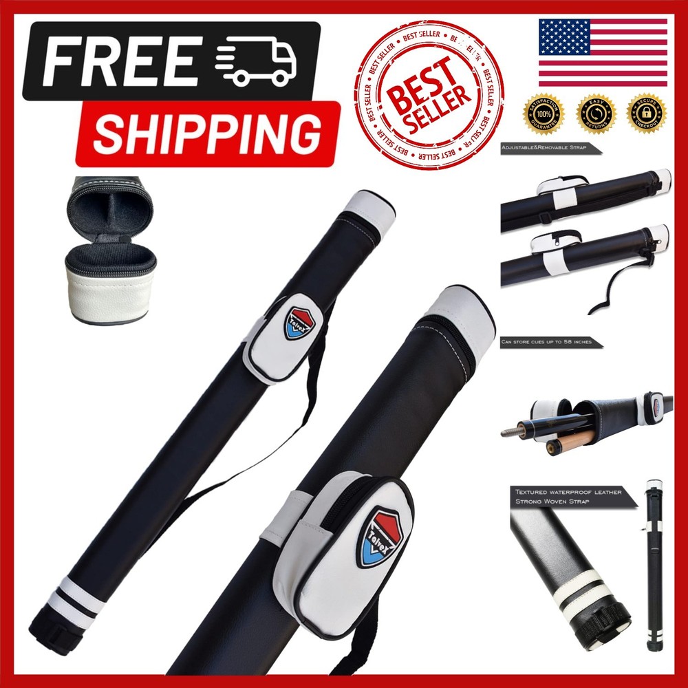 Waterproof Hard Case for 1x1 Billiard Cue - Adjustable Strap Included