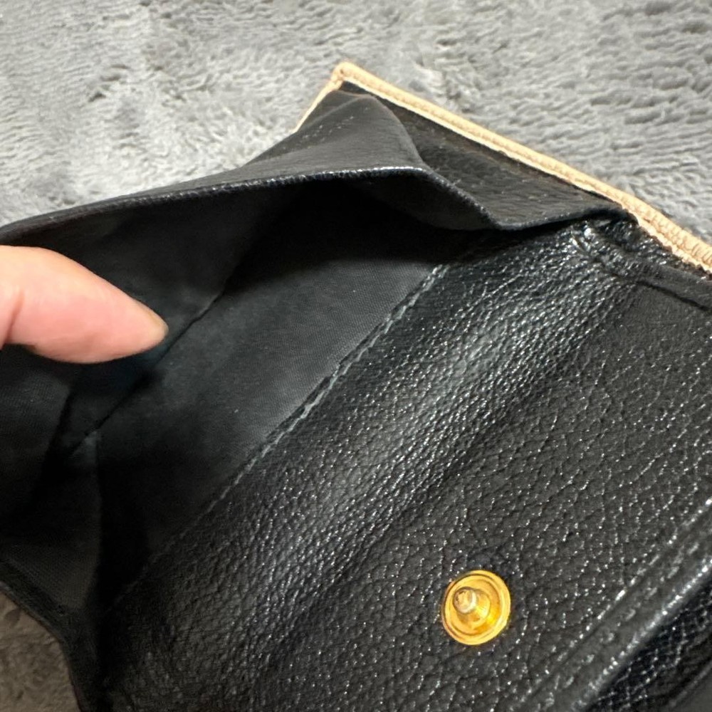 MIU MIU Beige Ribbon Folded Wallet