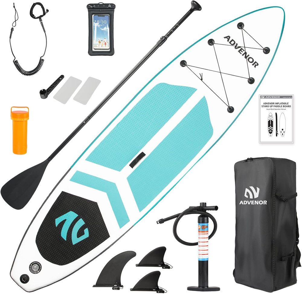 Inflatable Paddle Board 11Ft Stand up SUP W Pump Paddle Leash Board Set