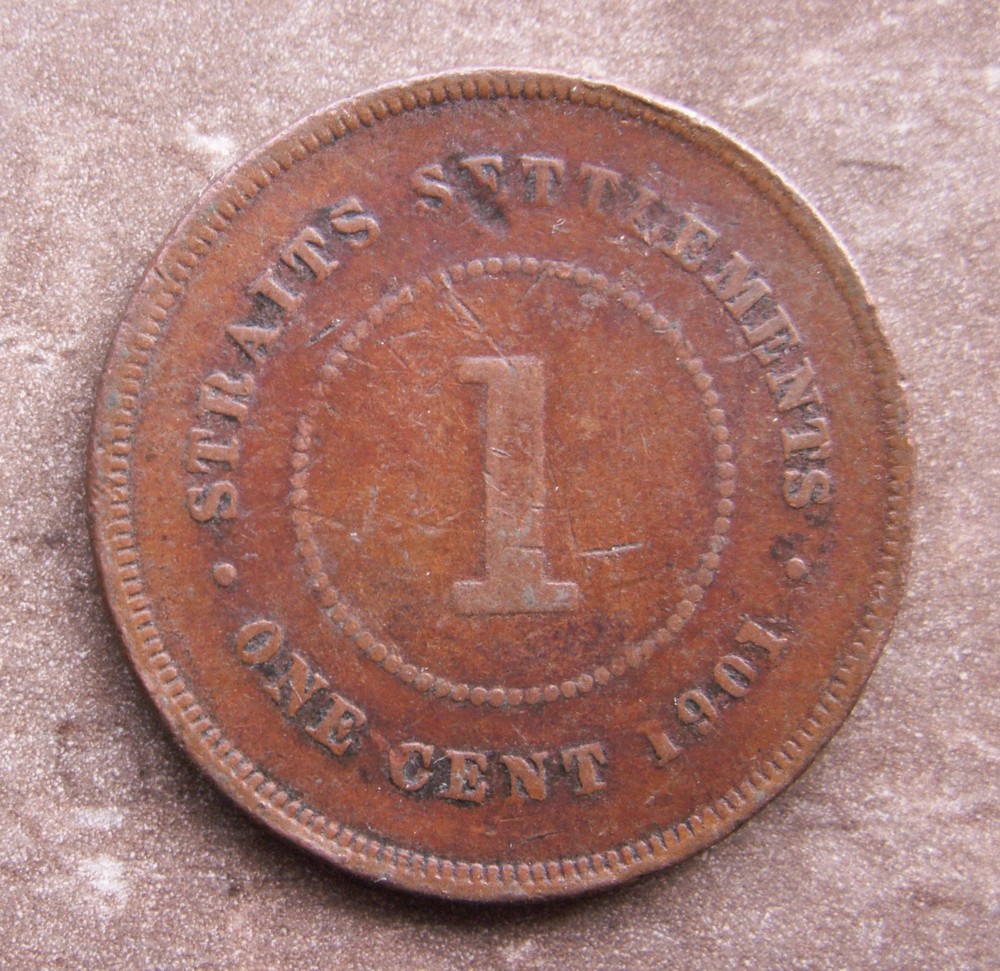 STRAITS SETTLEMENTS  ONE CENT 1901