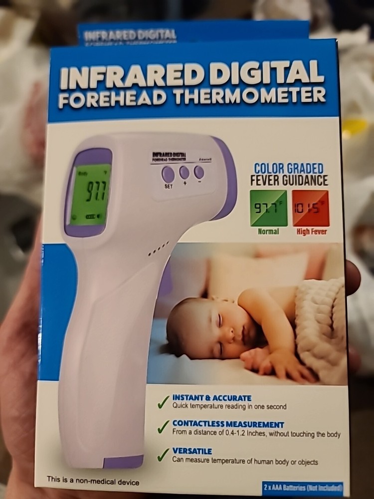 Infrared Digital No Touch Color Graded Forehead Thermometer