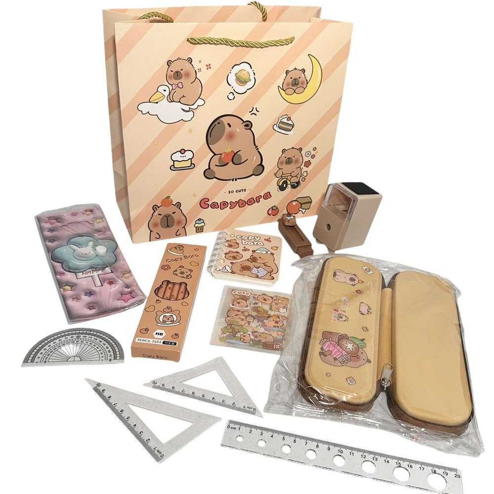 NEW Capybara Stationary Set 26 Piece Tan