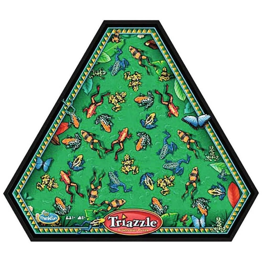 Think Fun Triazzle Picture Brain Puzzle Multi-Pack -Frog-Dolphin Memory