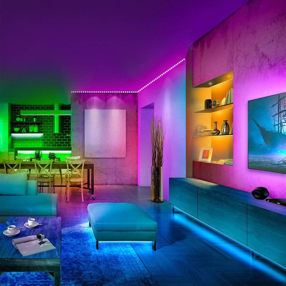 LED RGB Color Changing Lights Remote Bar Billiard Pool Table Bumper