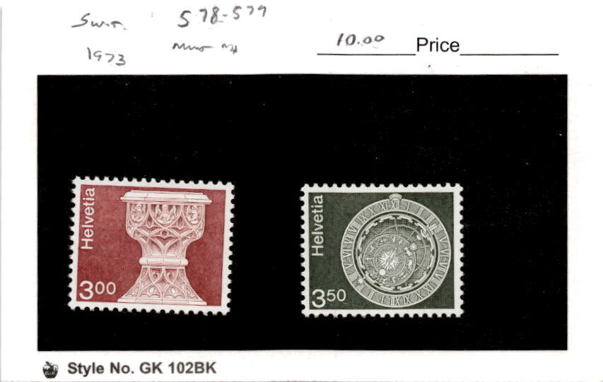 Switzerland, Postage Stamp, #578-579 Mint NH, 1979  (AD)