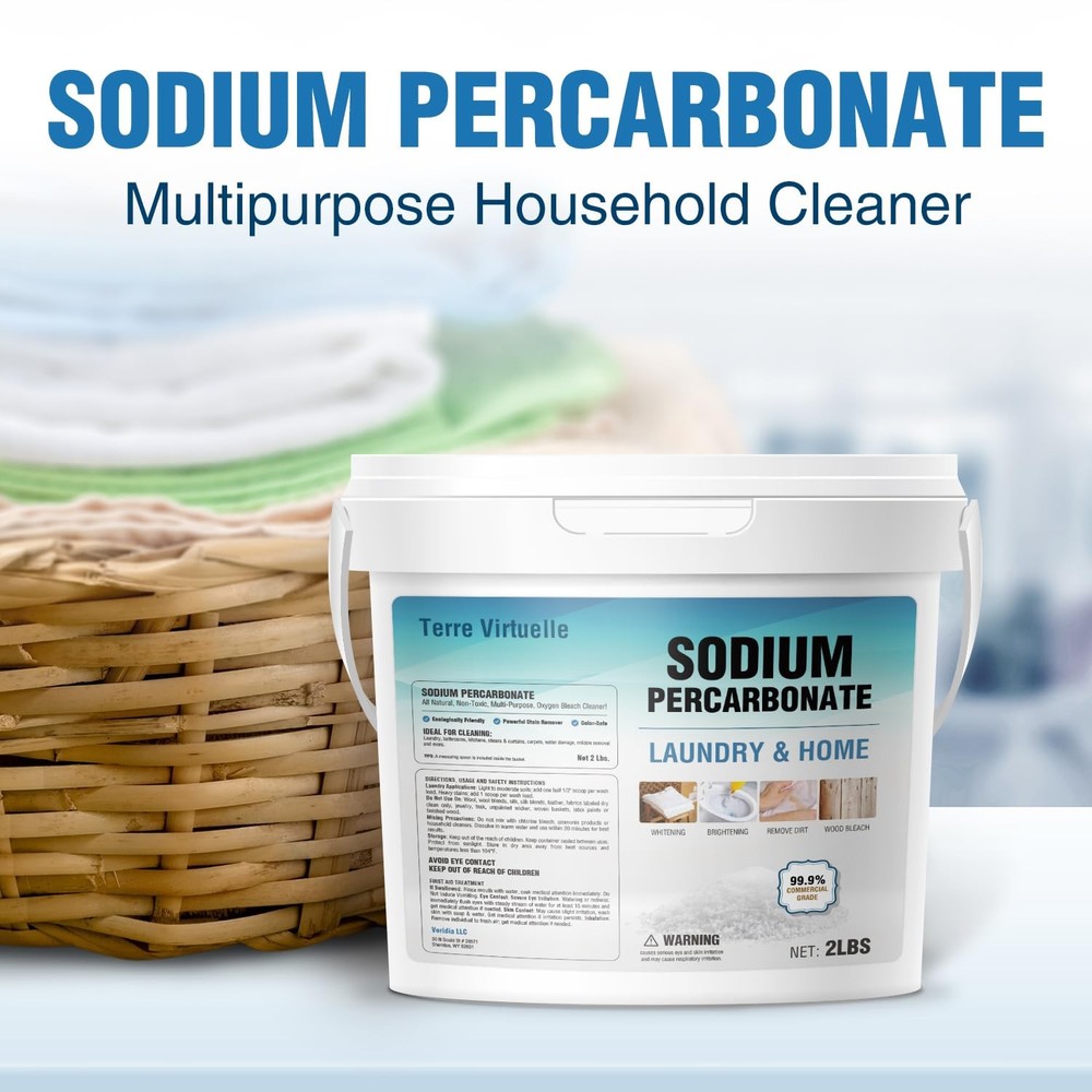 Sodium Percarbonate – Oxygen Bleach Powder & Laundry Booster – Multi-Purpose ...
