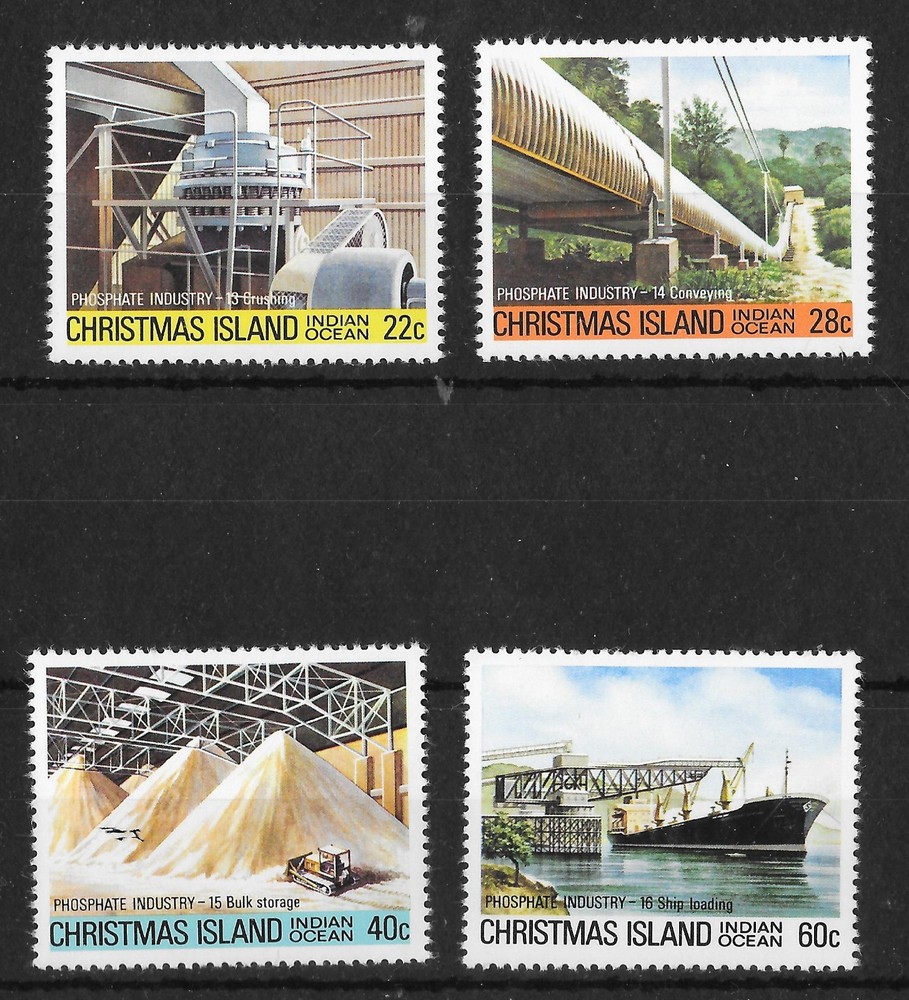 Christmas Islands 1981  Phosphate industry  Pt 4 sg140-143 UMM/MNH