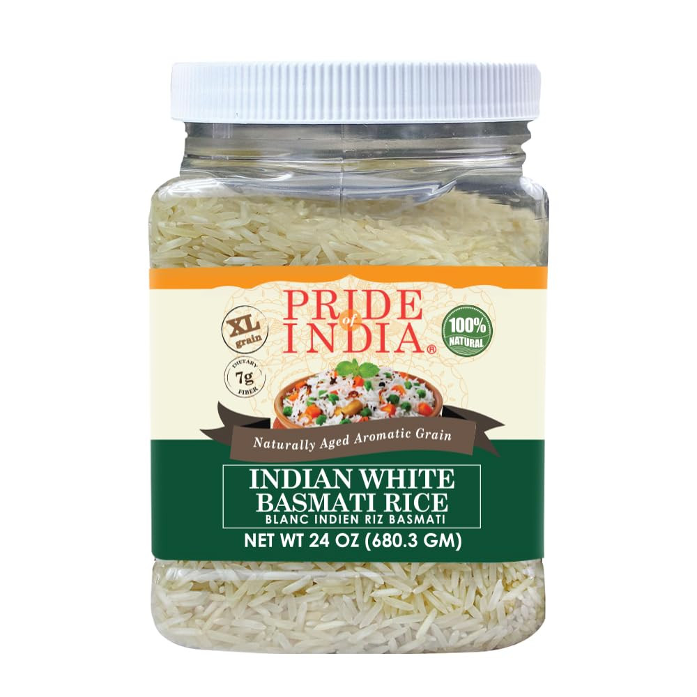 Pride of India - Extra Long Indian Basmati Rice - Naturally Aged Aromatic Grain,