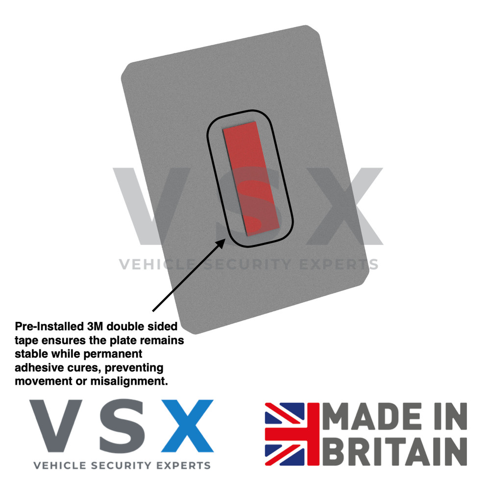FOR RENAULT TRAFIC MK3 DOOR SECURITY PLATE KIT WITH ADHESIVE