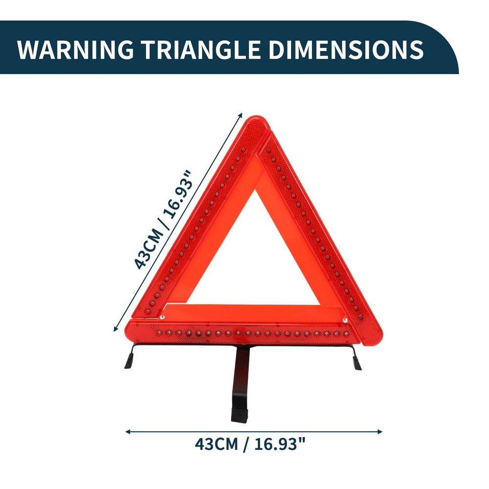 Car Signal Triangle with Reflective Case, 1 Piece