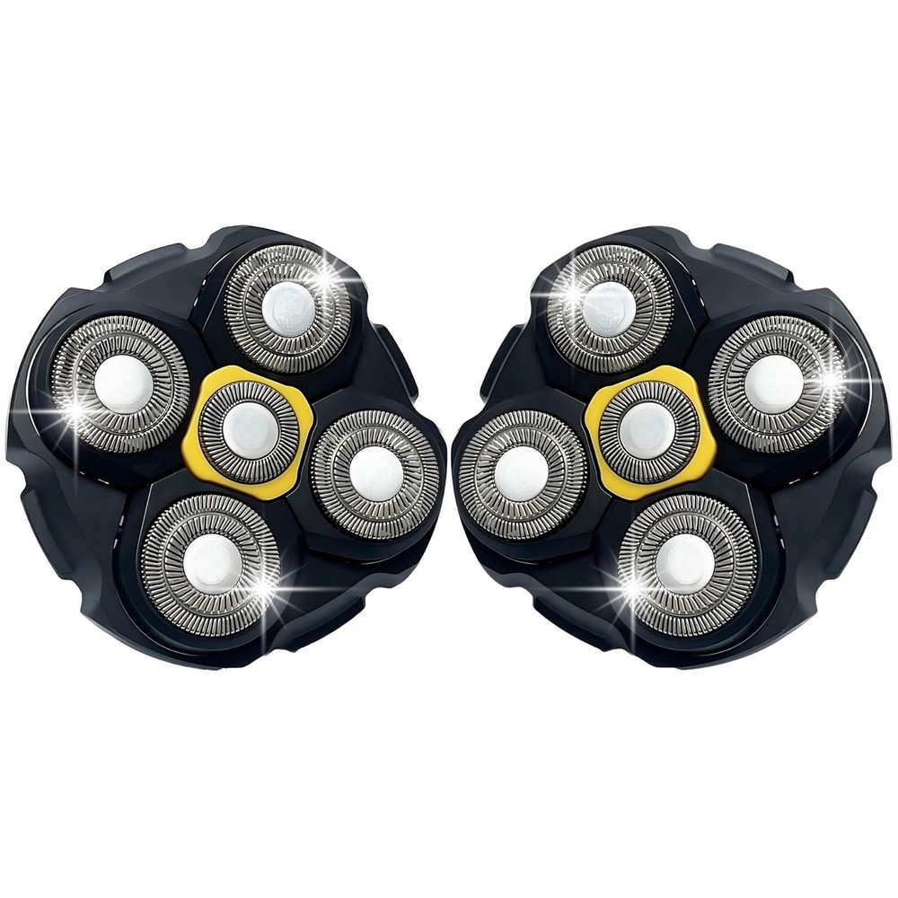 2PCS Replacement Heads for Microtouch Titanium Head Shaver Bald Head Shaver