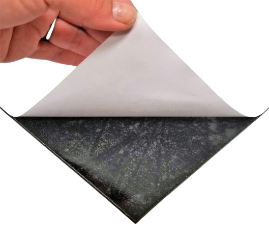 Neoprene Solid Sheet with PSA 3/8" Thick x 18" wide x 36" long 60A Duro, Black