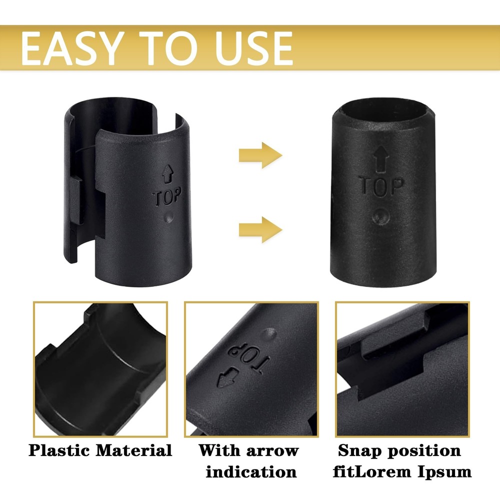 Wire Shelf Clips, 50 Pack Black Wire Shelf Locking Clips for 1 in. Post Shelv...