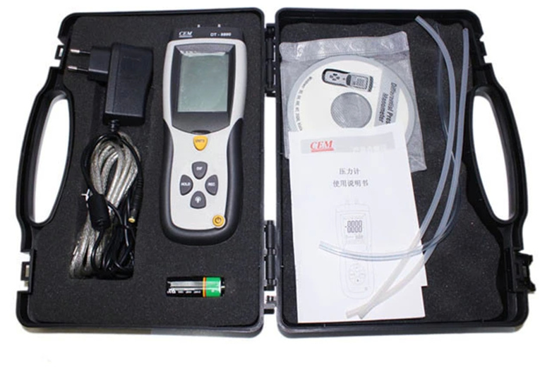 Differential Pressure Meter Gauge Manometer Range +-2PSI Accuracy +-0.3%FSO USB