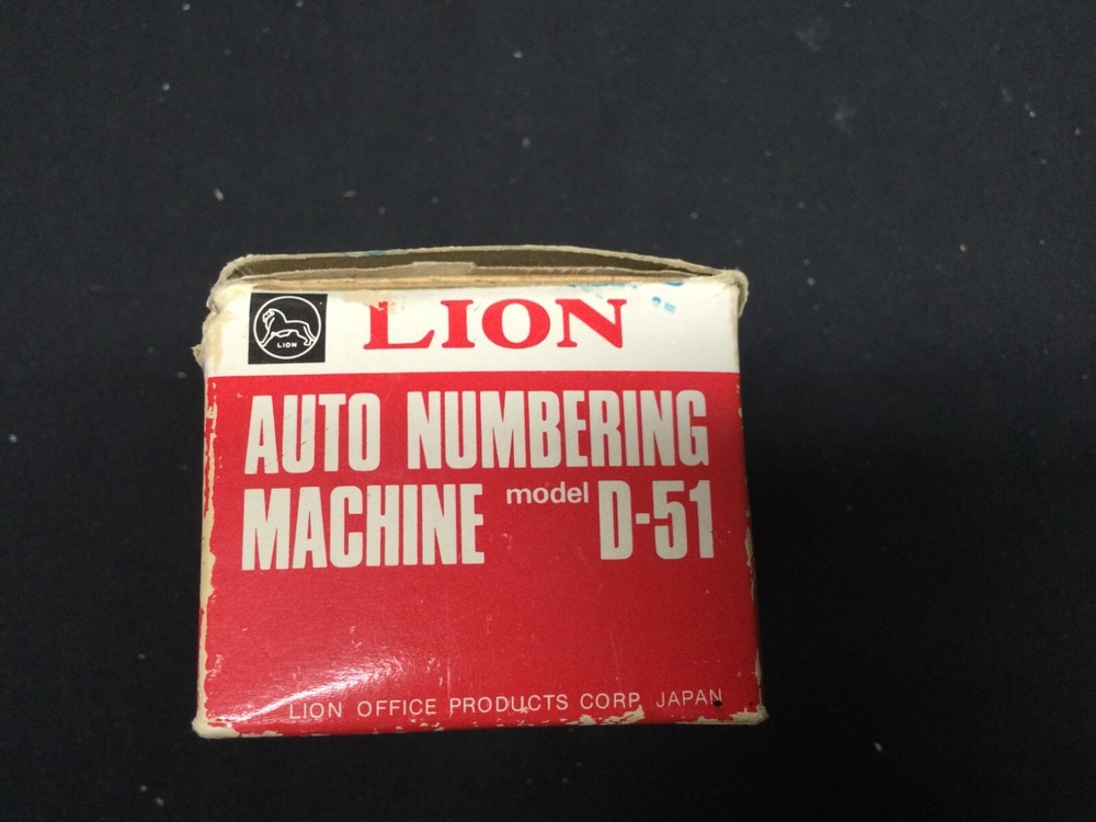Lion D-51 5 Wheel Auto Numbering Machine EXCELLENT Condition