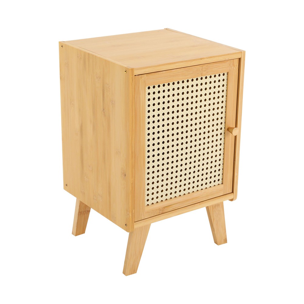 Wooden Side Table, Bamboo Bedside Table, Modern Bedside Table 31*30*51cm.