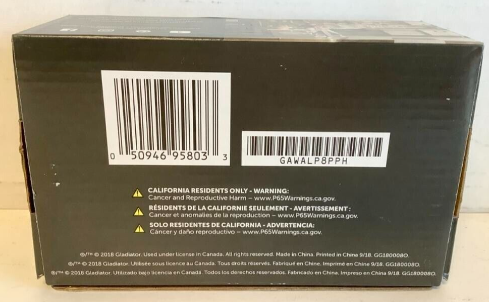 NEW 8-Pack Gladiator GAWALP8PPH Heavy Duty Steel Loop Hook GRANITE