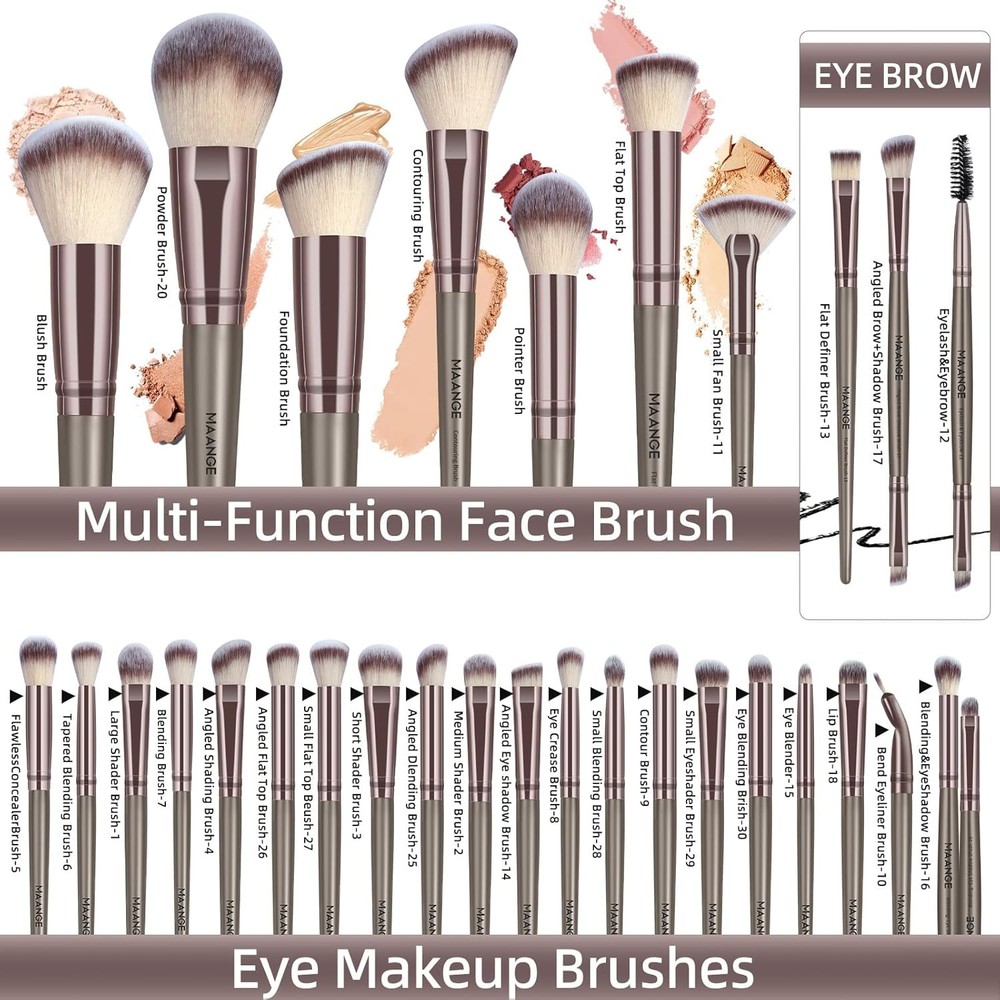 Makeup Brushes 51 Pcs Makeup Kit,Multi-functional Makeup Tool Set with Makeup b