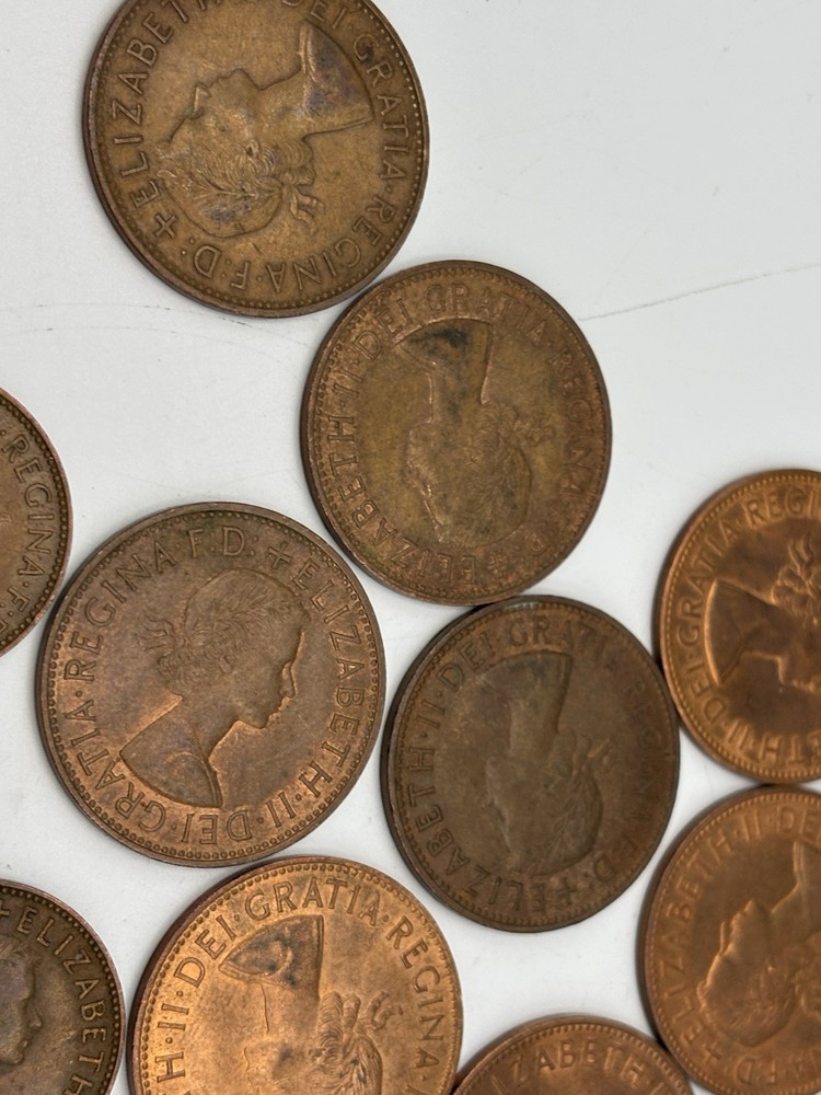Old Penny Coins 1/2 Penny Coins