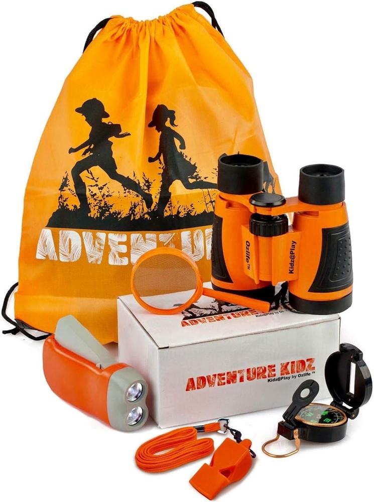 Kids Adventure Exploration Set: Binoculars, Flashlight & STEM Learning Fun