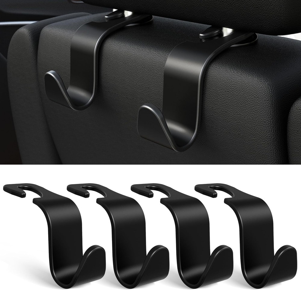 Car Seat Headrest Hook 4 Pack Hanger Storage Organizer Universal for Handbag