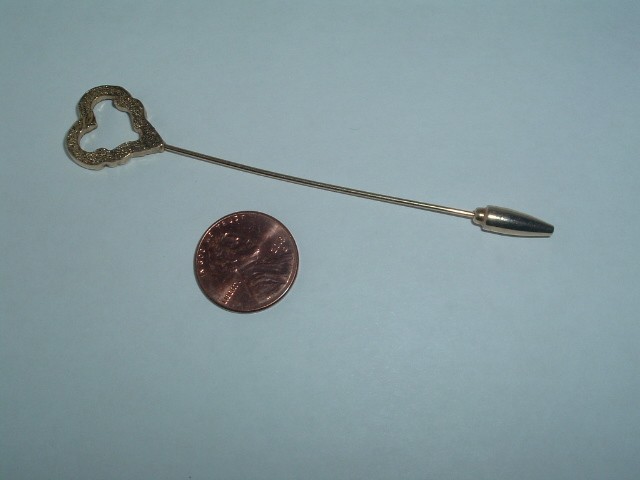 VINTAGE HEART STICK PIN LAPEL PIN