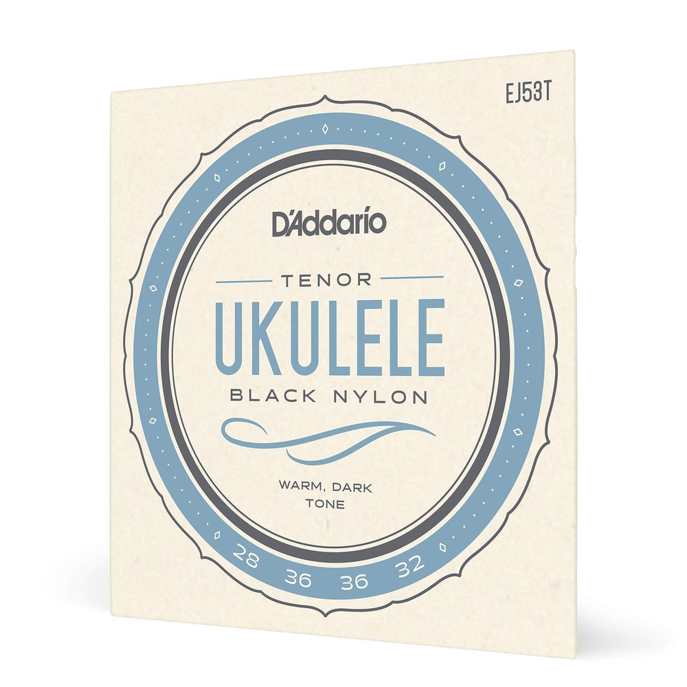 D'Addario EJ53T Black Nylon Tenor Ukulele Strings GCEA Tuning Set