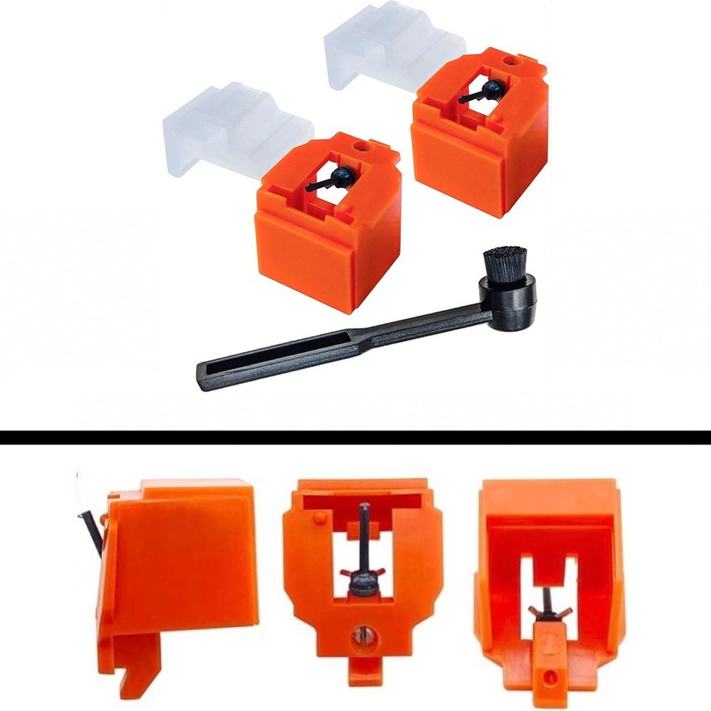 Quality Replacement Needles 2PCS for AudioTechnica Turntables in Orange