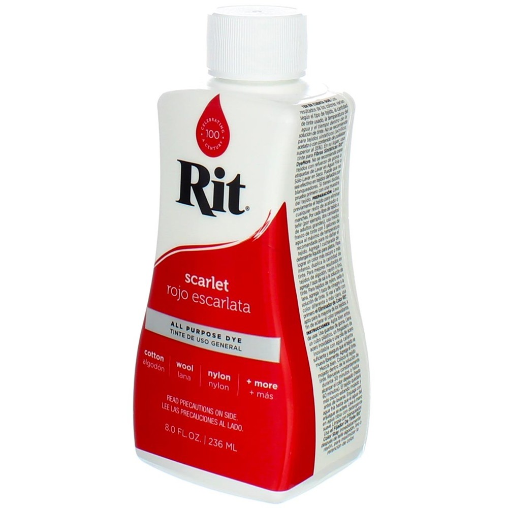 5 Pack Rit All-Purpose Liquid Dye, Scarlet, 8 fl oz