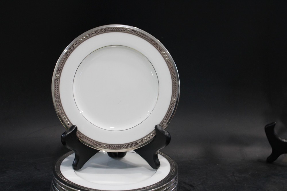 Noritake Chatelaine Platinum 6 Salad Plates 8 5/8"
