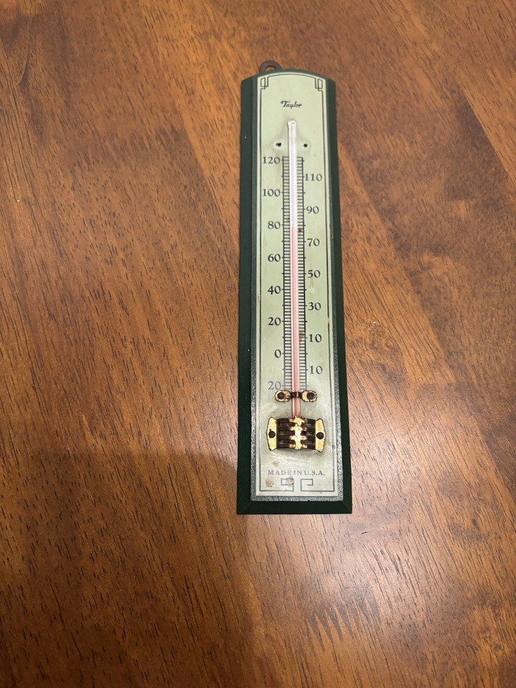 Vintage Wooden Taylor Thermometer From The 1950S. ￼