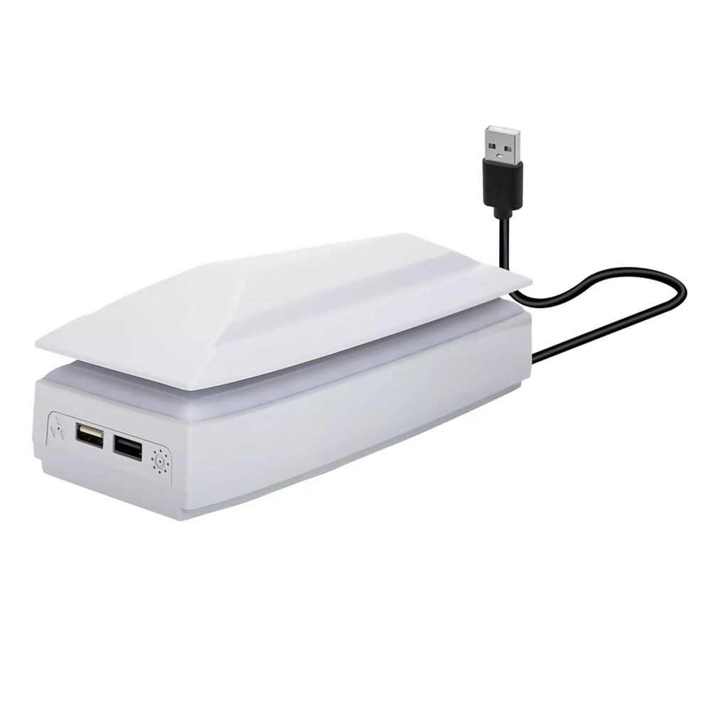 Cooling Fan for PS5 Slim Disc/Digital Low Noise Cooler Dustproof w/8 Modes Light
