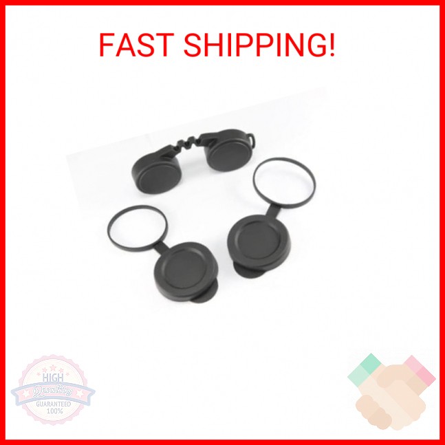 10x42 Rubber Lens Caps for Binoculars + Rainguard,Objective Optics Protection Co