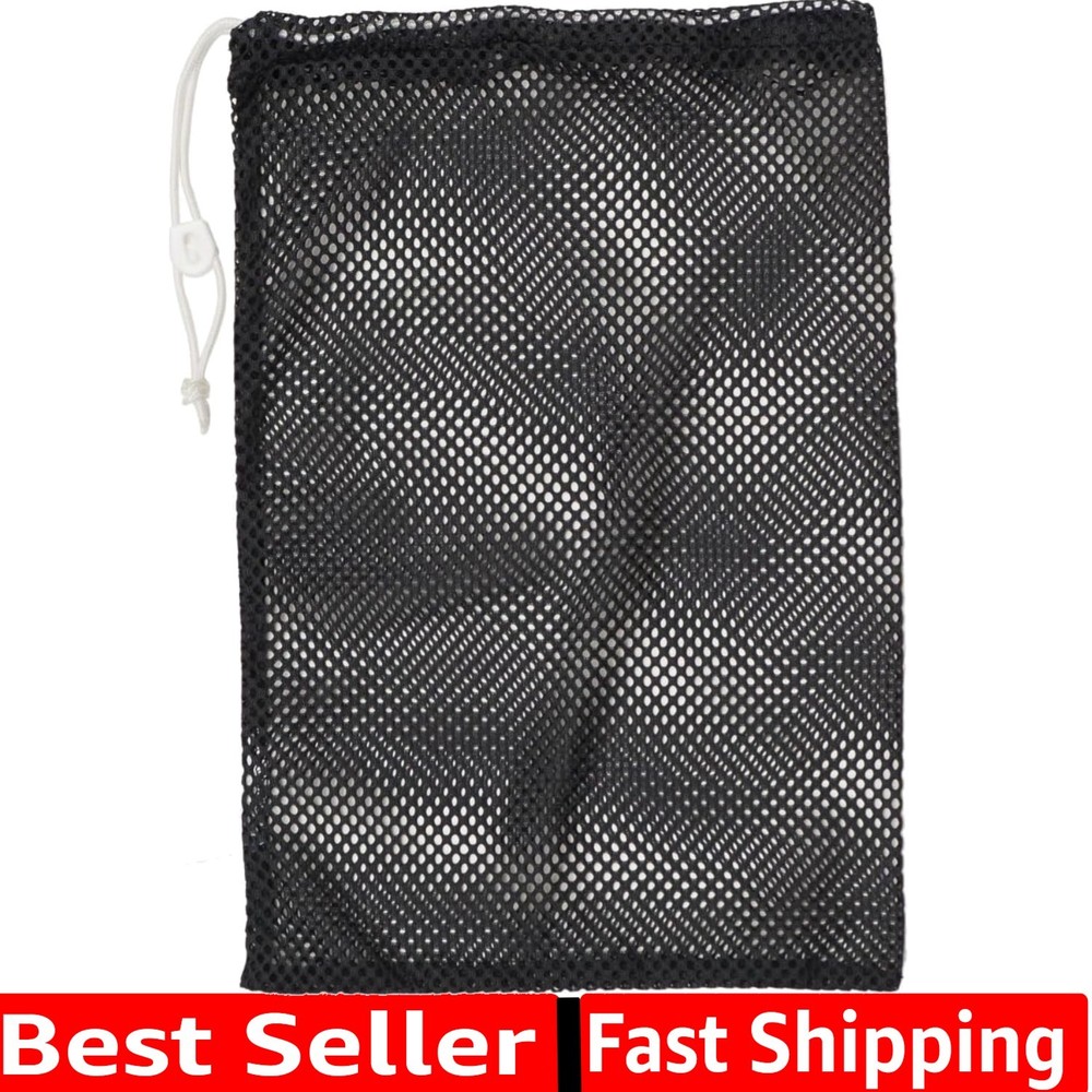 Mesh Equipment Bag – Heavy-Duty Nylon Drawstring Bag with Lock & ID Tag, Brea...