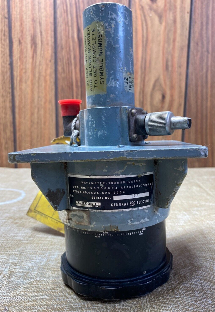 Authentic Vintage General Electric Wavemeter Transmission Block Number 6040